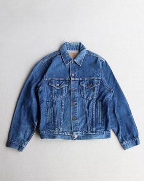 Vintage 80s Mid Wash PLAIN POKETS Denim Jacket (42 REG)
