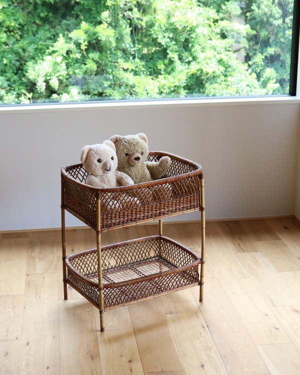 Rattan Stand Basket｜ラタン 脱衣かごスタンドタイプ STB-003