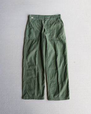 Vintage 60s U.S.ARMY Sateen Trousers OG-107 (W31.5xL28)