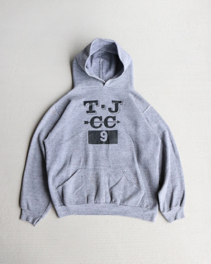 Vintage 70s Heather Gray RUSSELL ATHLETIC Sweat Hoodie (M)