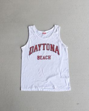Vintage 80s White ROYAL FIRST CLASS Tank Top (M)