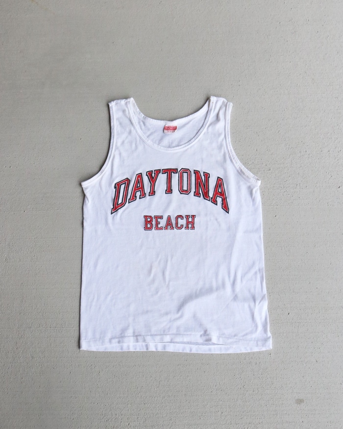 Vintage 80s White ROYAL FIRST CLASS Tank Top (M)