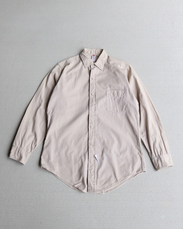 Vintage 80s Khaki Flying Cross Poplin Shirt (S/M)