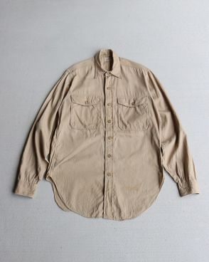 Vintage 60s Khaki Manhattan Poplin Shirt (M)