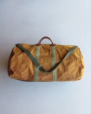 Vintage 70s Brown L.L.BEAN Zipper Duffel Bag (LARGE)