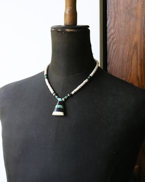 ビンテージ　ターコイズ　シルバー　ネックレス　SILVER　ナゲット 80's ナバホ族 ナゲット状 ブルーターコイズ ネックレス