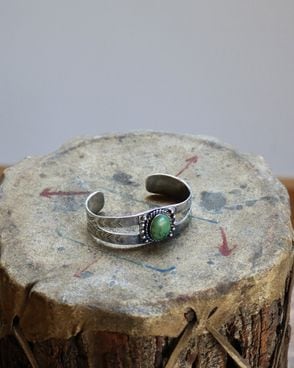 NAVAJO STERLING SILVER ターコイズバングル 希少 ヴィンテージ ナバホ WBH navajo sterling silver 太め