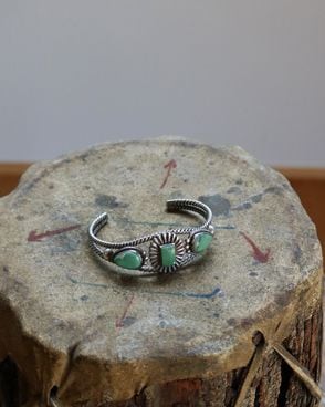 Native American Starling Silver turquoise Bangle Aåͥƥ֥ꥫ 󥰥С  Х󥰥 A