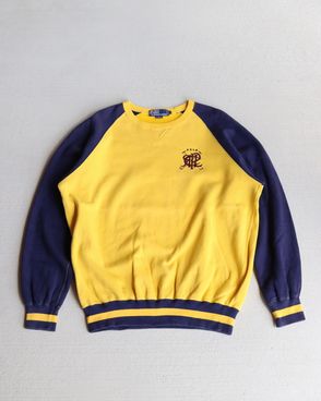 Vintage 90s 2-tone Polo Crewneck Sweat (M)
