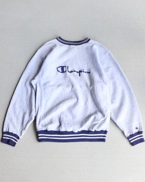 Vintage 90s Heather Gray CHAMPION Reverse Weave Ringer Crewneck 