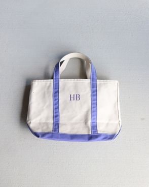 Vintage 80s Navy L.L.BEAN Canvas Tote (L)