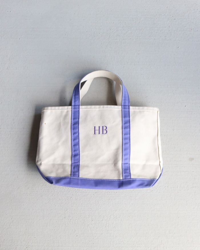 Vintage 90s Light Purple L.L.BEAN Canvas Tote (S)