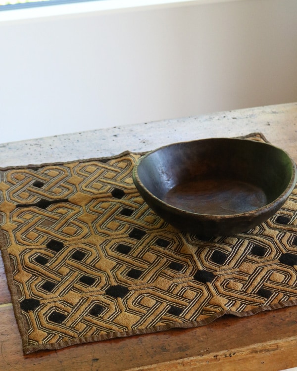 African Textile Kuba Fabric D｜アフリカンテキスタイル クバ布（草ビロード）D