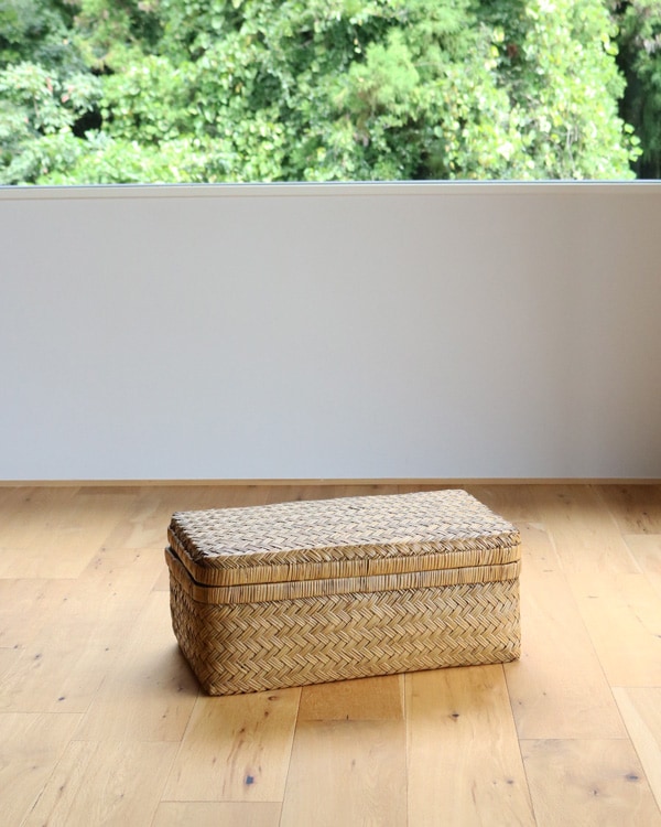 Bamboo Basket | 篠竹蓋付き収納かご