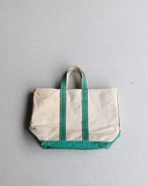 Vintage 80s Green L.L.Bean Canvas Tote (S)