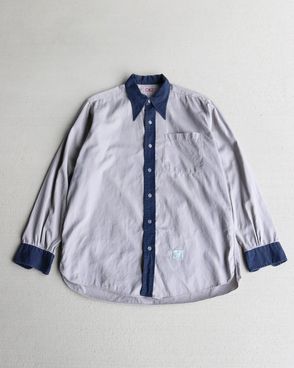 Vintage 50s Gray BURTON'S Poplin Work Shirt (M)