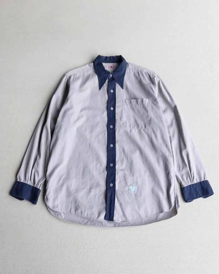 Vintage 50s Gray BURTON'S Poplin Work Shirt (M)
