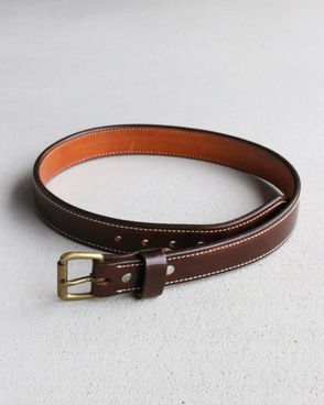 Vintage 90s DILLION LEATHER Heavyweight Leather Belt (34)