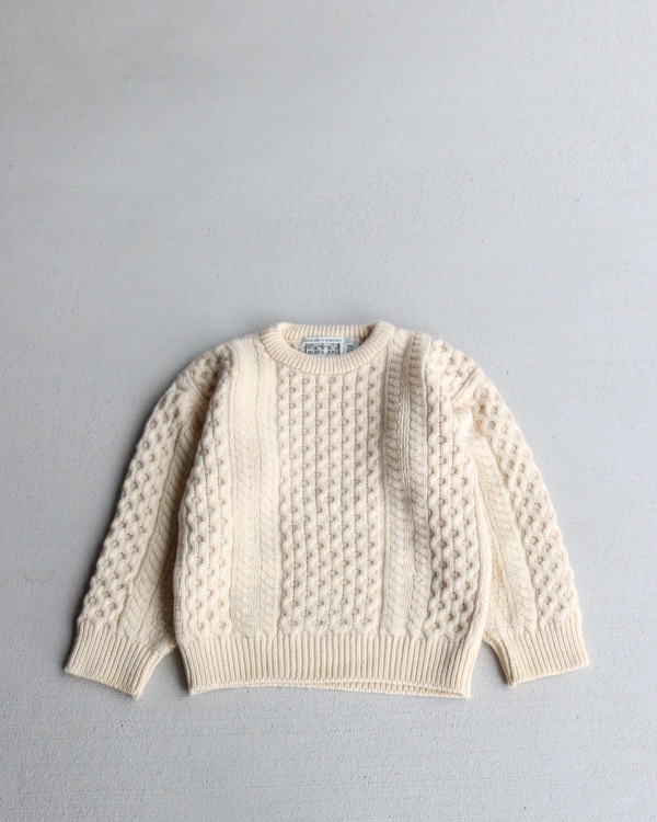 Vintage 80s Fisherman Wool Sweater (WOMEN S）