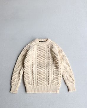 Vintage 80s Fisherman Wool Sweater (S