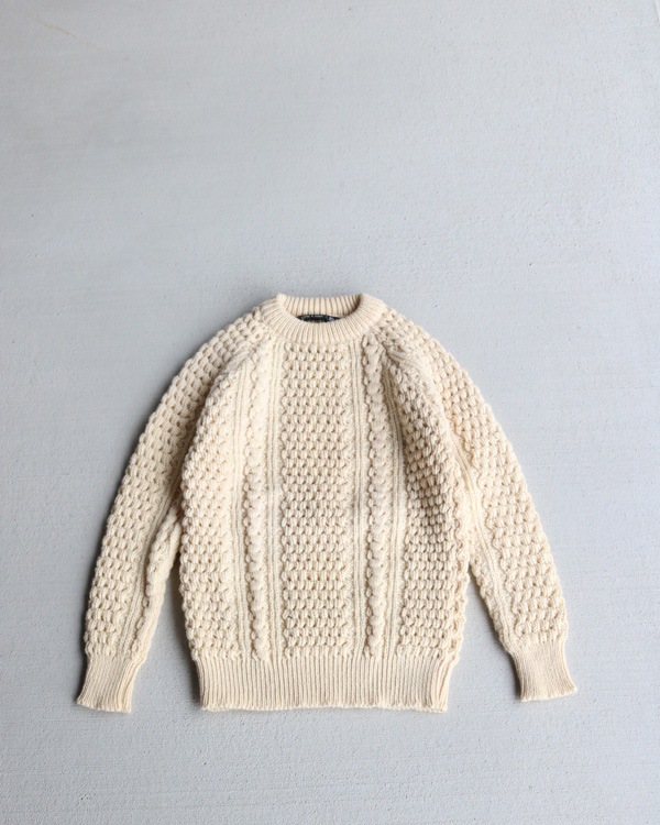 Vintage 80s Fisherman Wool Sweater (S）