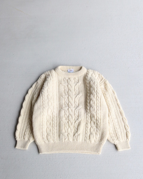 Vintage 80s Fisherman Wool Sweater (S）