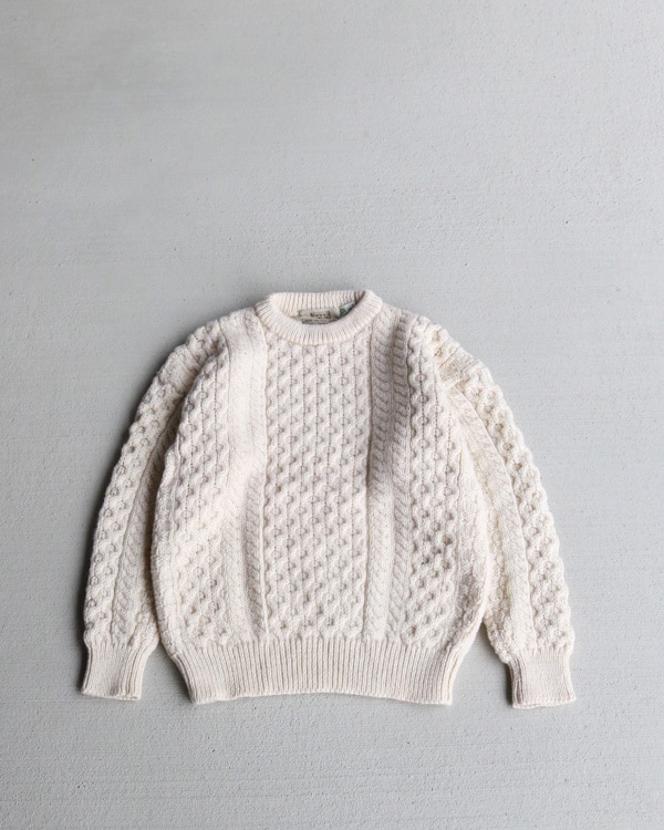 Vintage 80s Fisherman Wool Sweater (S）