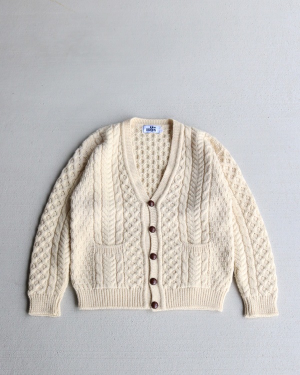 Vintage 80s Fisherman Wool Cardy (M)