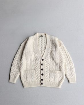 Vintage 80s Fisherman Wool Cardy (S)