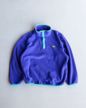 Vintage 90s Purple Blue L.L.BEAN Fleece Pullover (L)