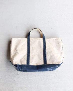 Vintage 80s Navy L.L.BEAN Canvas Tote (L)