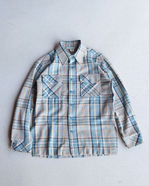 Vintage 80s Plaid Dutchmaid Flannel Shirt (M)