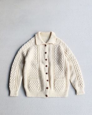 Vintage 80s Fisherman Wool Cardy (L)
