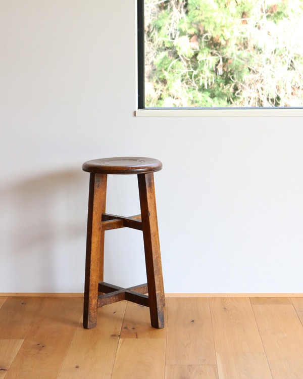Wooden Round Stool RS-01|木製ラウンドスツール RS-01