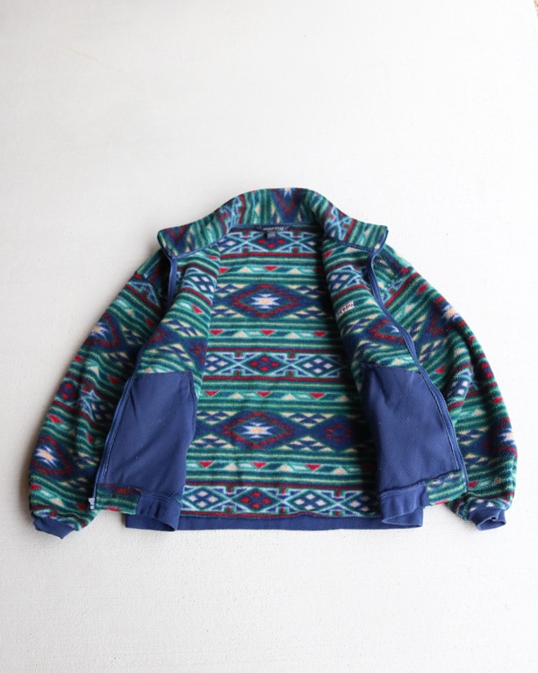 Vintage 90s Aztec LANDS' END Fleece Jacket (L/XL)