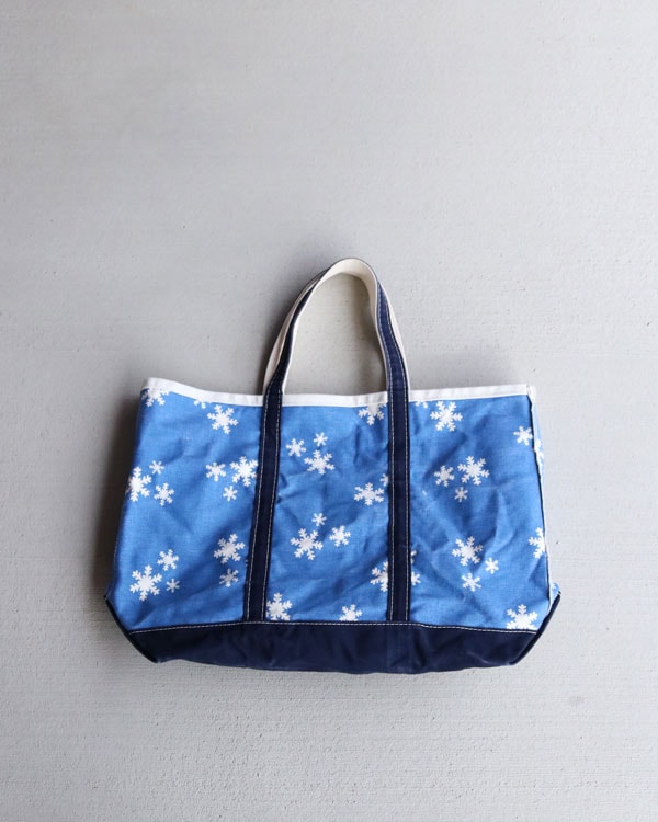 Vintage 90s Printed L.L.Bean Boat&Tote (Snowflake)