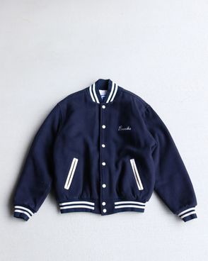 Vintage 80s Dark Navy RENNOC Varsity Jacket (M)