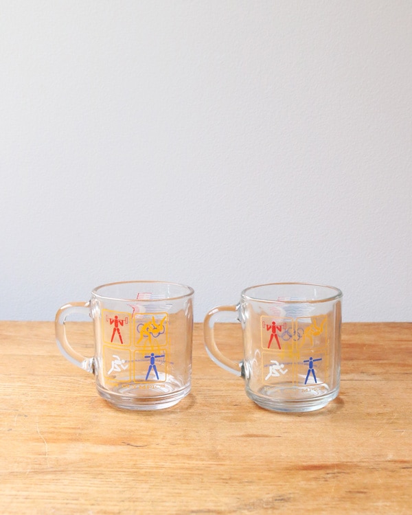 1984 Olympic Glass Mug by McDonald’s A|1984年 オリンピック マクドナルド ガラスマグ A