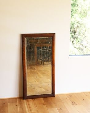 Beveled Glass Oak Frame Mirror �å٥٥륬�饹 �������ե졼��ߥ顼
