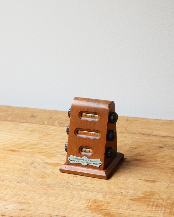 c.1930s "S. SCHAPIRO & SONS, INC." Wooden Perpetual Calendar｜1930年代頃 "S. SCHAPIRO & SONS, INC." 木製万年カレンダー