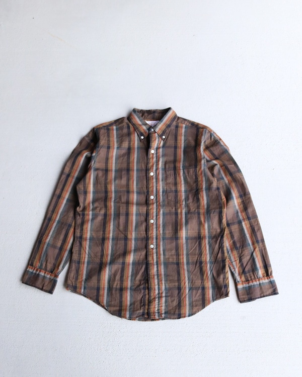 Vintage 70s Madras Check CAMPUS B.D. Shirt (M)