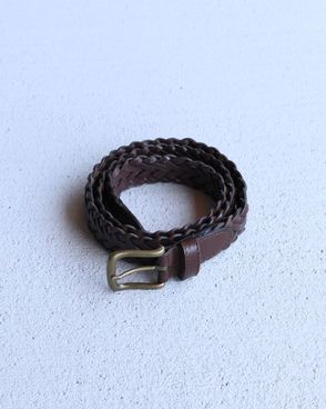 Vintage 90s Brown Braided Leather Belt (M 34-36)