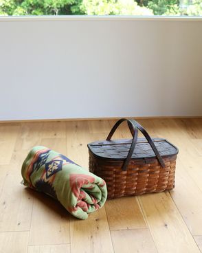 c.1930s Splint Woven Small Picnic Basket��1930ǯ�庢�����Ԥߥ��⡼��ԥ��˥å��Х����å�