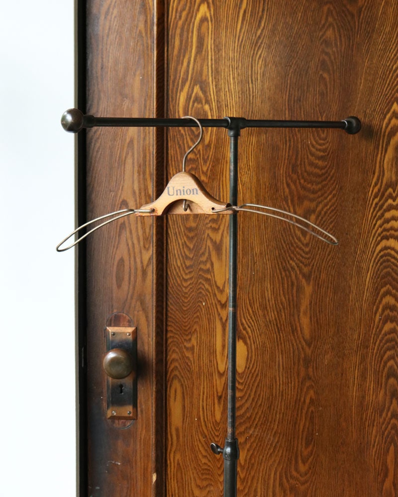 c.1930s "UNION" Wooden & Wire Folding Clothes Hanger｜1930年代頃 "UNION" ウッド＆ワイヤー フォールディング クロージングハンガー