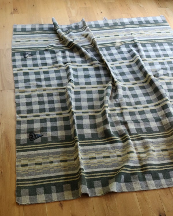 c.1920s Plaid Wool Horse Blanket｜1920年代頃 チェック ウール ホースブランケット