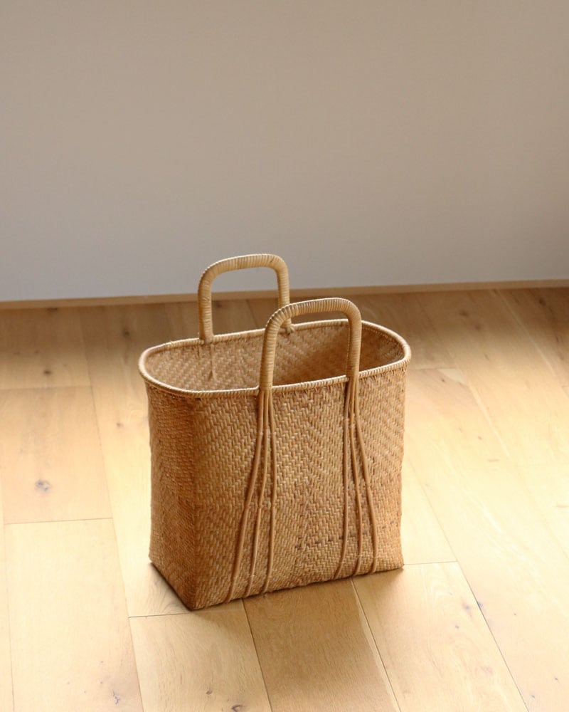 c.1960s Japanese Bamboo Shopping Basket｜1960年代頃 日本製 竹編み