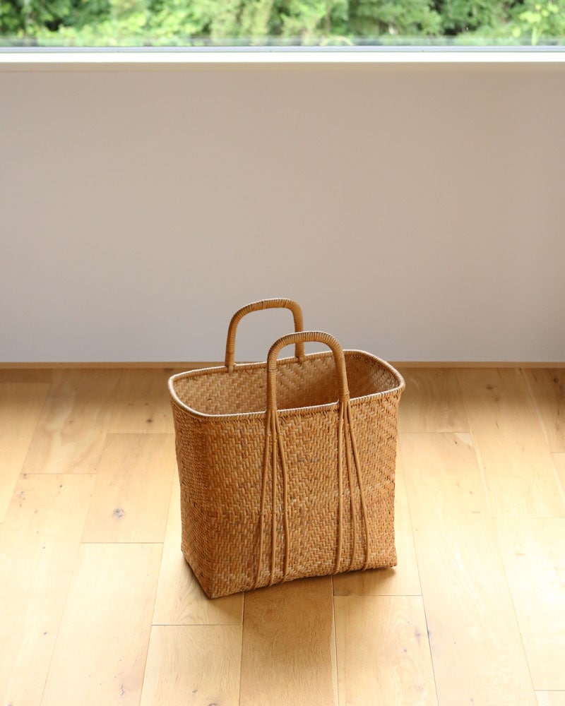 c.1960s Japanese Bamboo Shopping Basket｜1960年代頃 日本製 竹編み