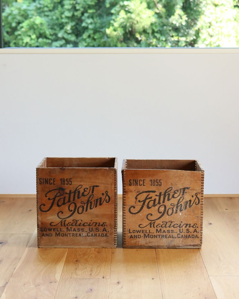 c.1910s “FATHER JOHN’S MEDICINE” Wood Crate B|1910年代頃 “FATHER JOHN’S MEDICINE” ウッドクレート B
