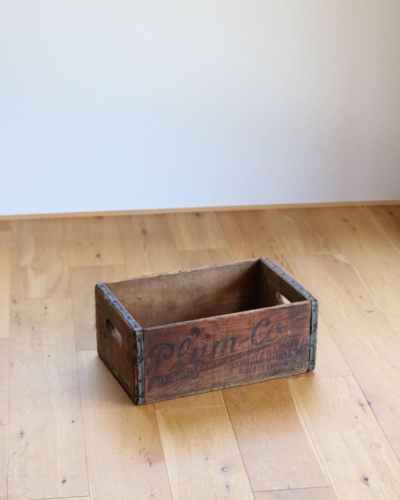 c.1920s “Plymouth Dairy” Wooden Milk Crate｜1920年代頃 “Plymouth Dairy” 木製ミルククレート