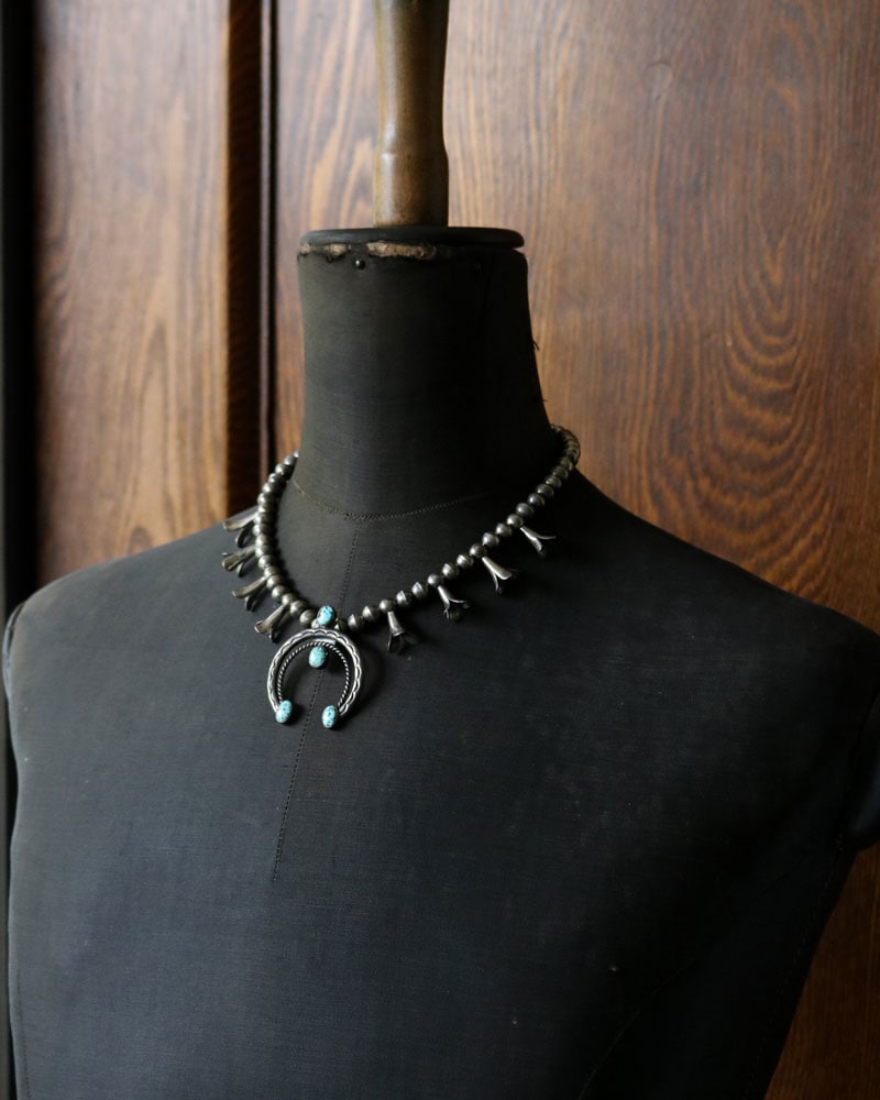 c.1940s Navajo Turquoise Naja Necklace|1940年代頃 ナバホ ターコイズ ナジャネックレス